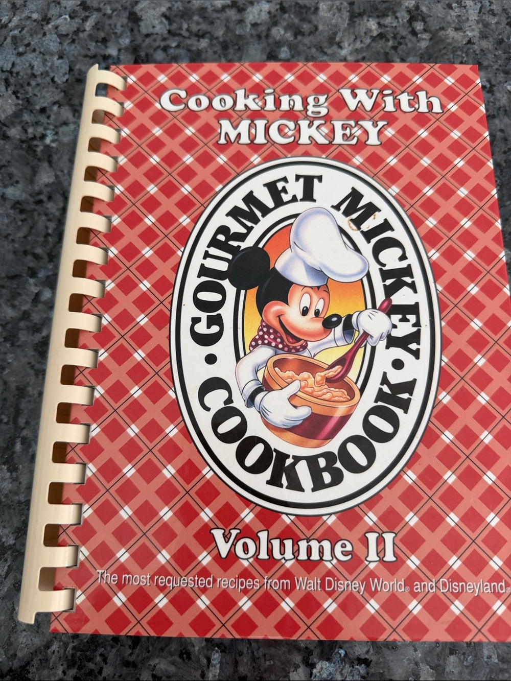 Disney Cooking With Mickey Gourmet Cookbook - Red Plaid Cover